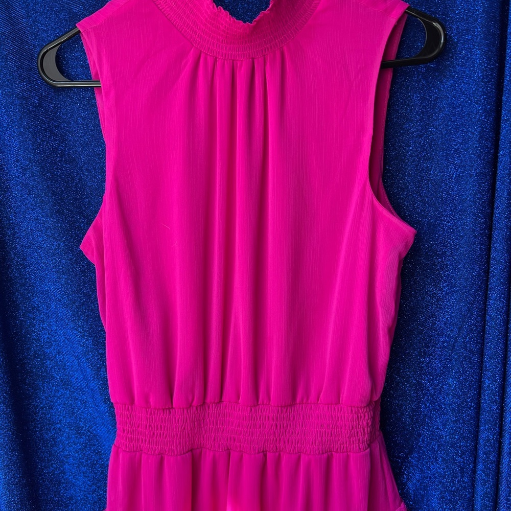 Mid Chiffon Fuschia Dress